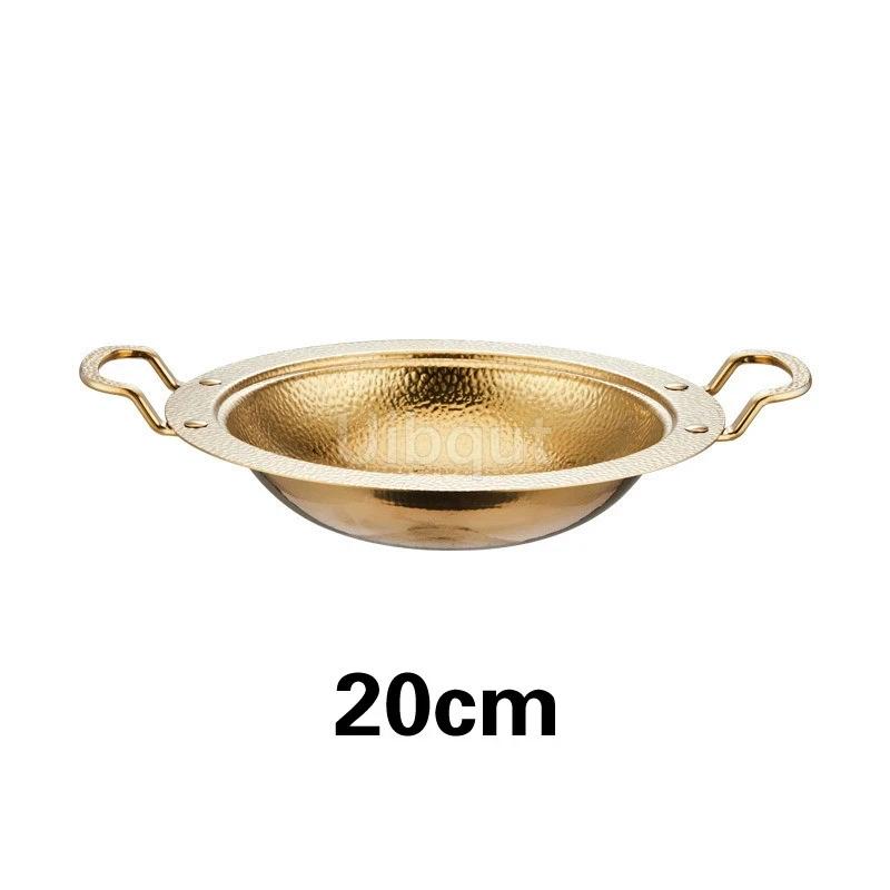 Golden Alcohol Single Person Small Hot Pot Lobster Basin Commercial Alcohol Stove Pot Hotpot Thickened Stainless Steel Dry Pots