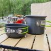 2pcs Non-Stick Cookware Set-Camping Hiking Backpacking Picnic-Includes Mess Kit Pot Knife Spoon Knife for Easy Outdoor Cooking