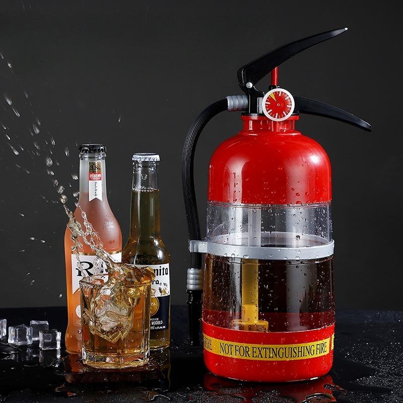 1pcs Acrylic Beer Tool Hand Press Fire Extinguisher Design, Mini Beverage Dispenser for Home/Bar Use Portable Drink Accessories