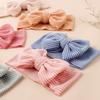 Solid Color Bowknot Baby Headband Sweet Headwear Kids Girls Boutique Elastic Protect Turban Headand Baby Hair Style Accessories