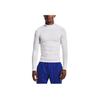 Under Armour Solid Color Logo Print Pullover Long-Sleeve T-Shirt Men Tops White 1369606-100