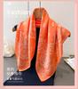 Retro Ethnic Style Simulation Silk Printing Square Scarf Shawl Scarf High-end Neck Small Square Scarf Headscarf Silk Scarf Scarf