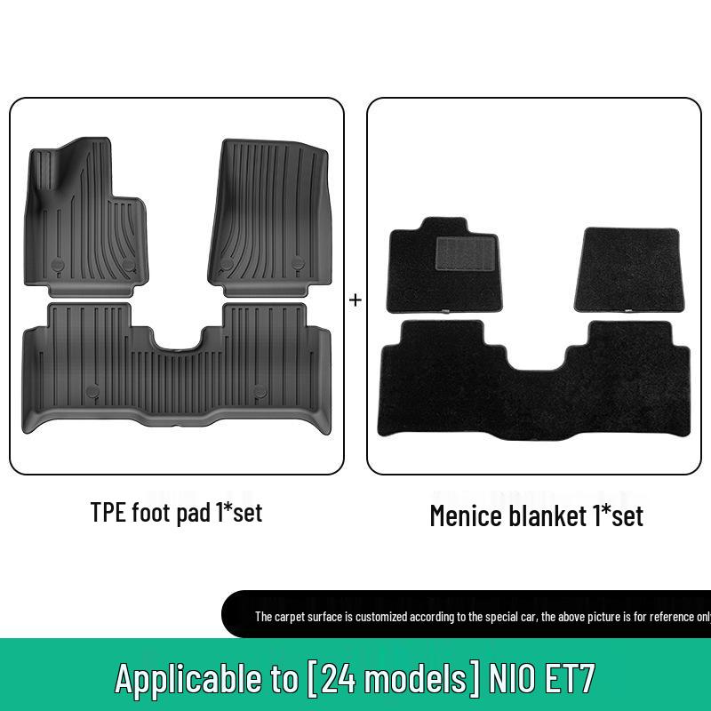 Weilai ET7 Car Mats: TPE Trunk & Interior Mats for 2022-2024 Models - Dirt-Resistant and Custom-Fit