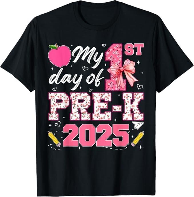 My 1st Day Of Pre-K PreK Pre K 2025 Back To School Girls T-Shirt