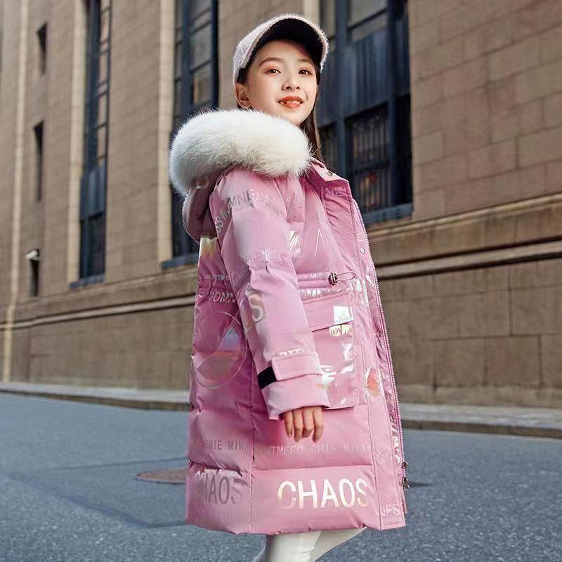 

New Stylish Warm Cotton Outerwear for Girls (Medium to Large, Mid-Length, Thickened, No-Wash) 170cm