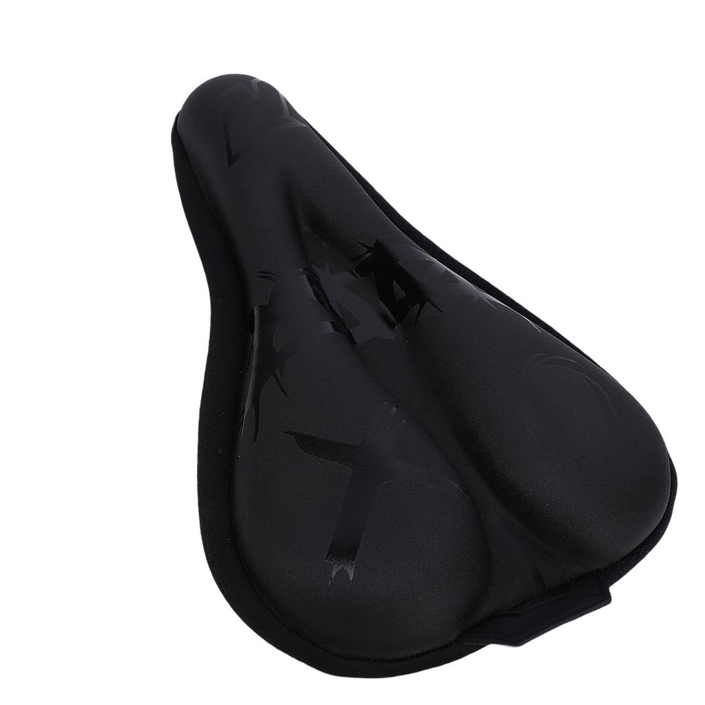 Bike Saddle Cover PU Silicone Foam Filling Anti Slip Cycling Seat Cushion Cover for Mountain Road Bikes Black