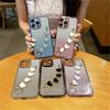 Luxury Glitter Love Heart Bracelet Case For Samsung A52 A50 A32 A22 A12 A31 A70 A51 A30 A11 A71 A72 A21S Shockproof Chain Cover