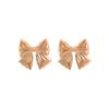 Yunjin, European and American jewelry niche design bow metal stud earrings ins elegant fashion versatile earrings women