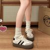 Versatile 2025 Women's Thick-Soled White Retro Skate Shoes for Spring & Autumn