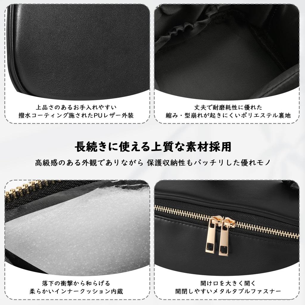 MoKo Kosmetik Große Kosmetiktasche mit herausnehmbarer kleiner Perfekt für Reisen und Geschäftlich Perfekt als kleine schwarze Tasche, Kapazität, Spiegel im Schminktisch-Stil,