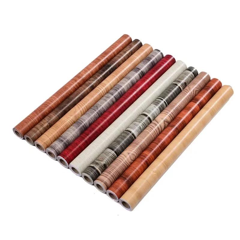 40cm Wood Grain Wall Sticker Wallpaper Self Adhesive DIY Wall Stickers Peel Waterproof Furniture Cabinet Renovation Sticker