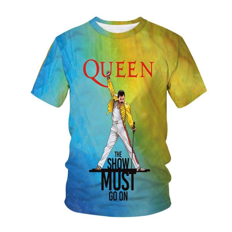 

3D Digital Printed Trendy Queen Rock Hippie Short Sleeved T-shirt 6XL
