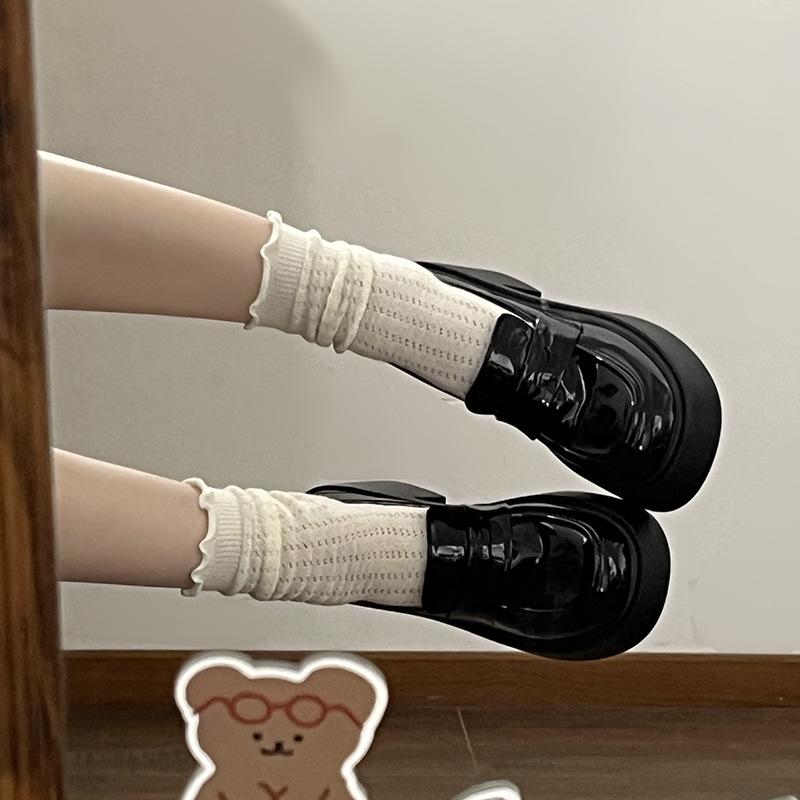 

Маленькие кожаные туфли в стиле ретро, женские, на толстом каблуке, туфли-лодочки на высоком каблуке, новые, на одной педали, Мэри Джейн, толстая подошва 40