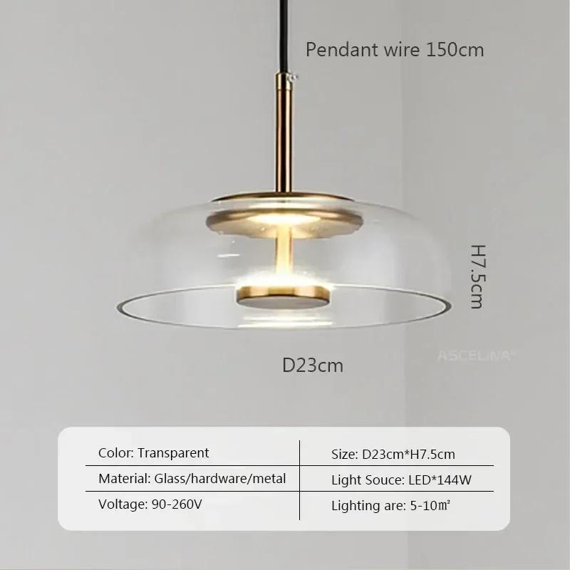 LED Modern Pendant Light Nordic Glass Hanging Lamp Dining Room Bedroom Loft Lamp Bar Decor Luminaire Suspension Light Fixtures