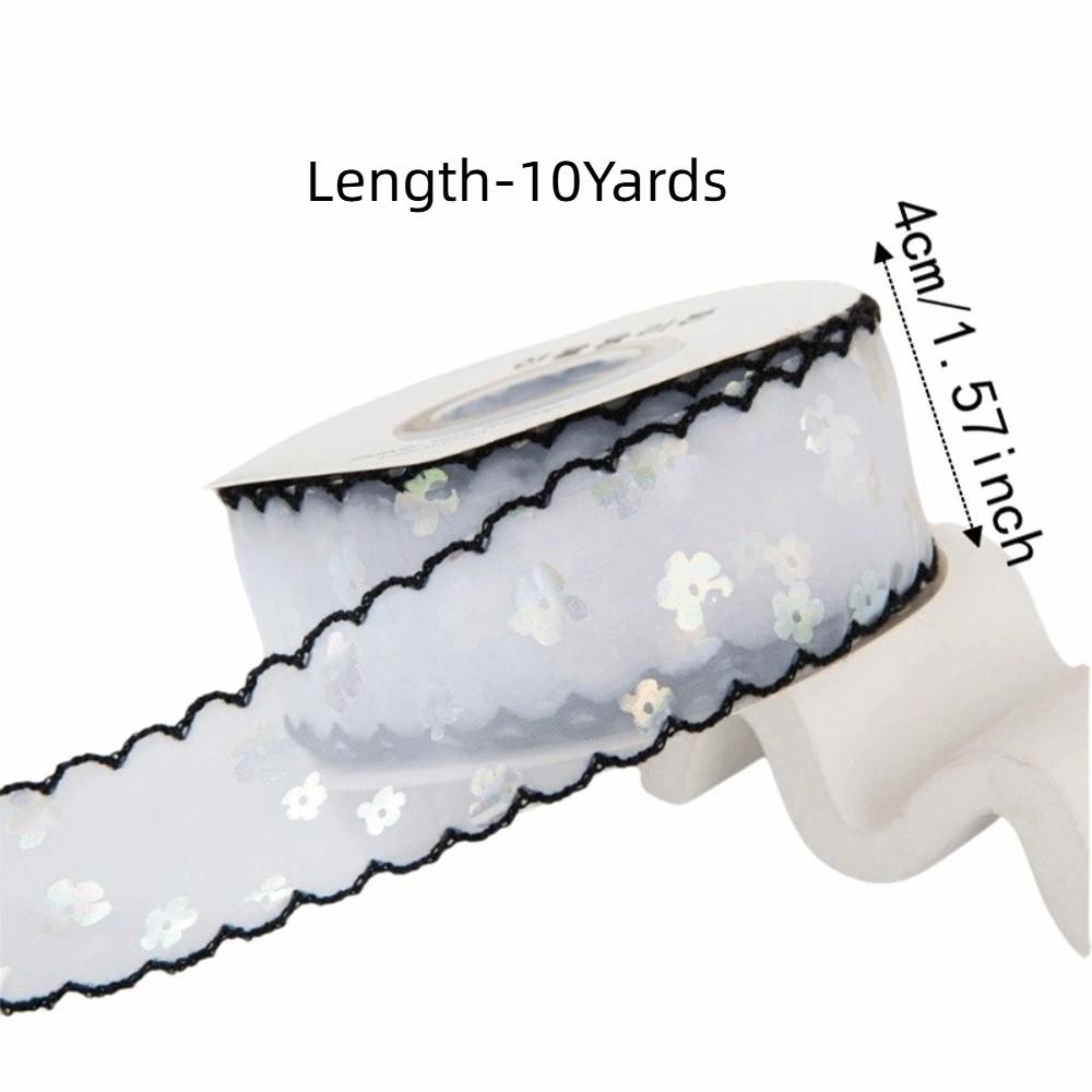 Sequin Snow Gauze Fabric Ribbons Stripe Pattern DIY Ribbons New Satin Ribbons  Gift Wrapping