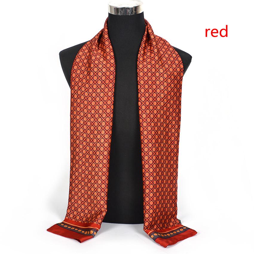 [BYSIFA] Winter Business Men Scarves New Brand Male Long Silk Scarf Cravat Double Faces Coffee Paisley Men Neck Scarf 170*30cm