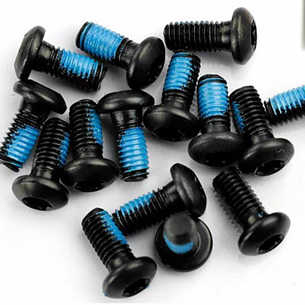 

12pcs T25 Torx Head Disc Brake Rotor Screws Colorful Steel Alloy Brake Disc Bolts M5x11.5mm Bicycle Screws MTB Mountain Bike чорний