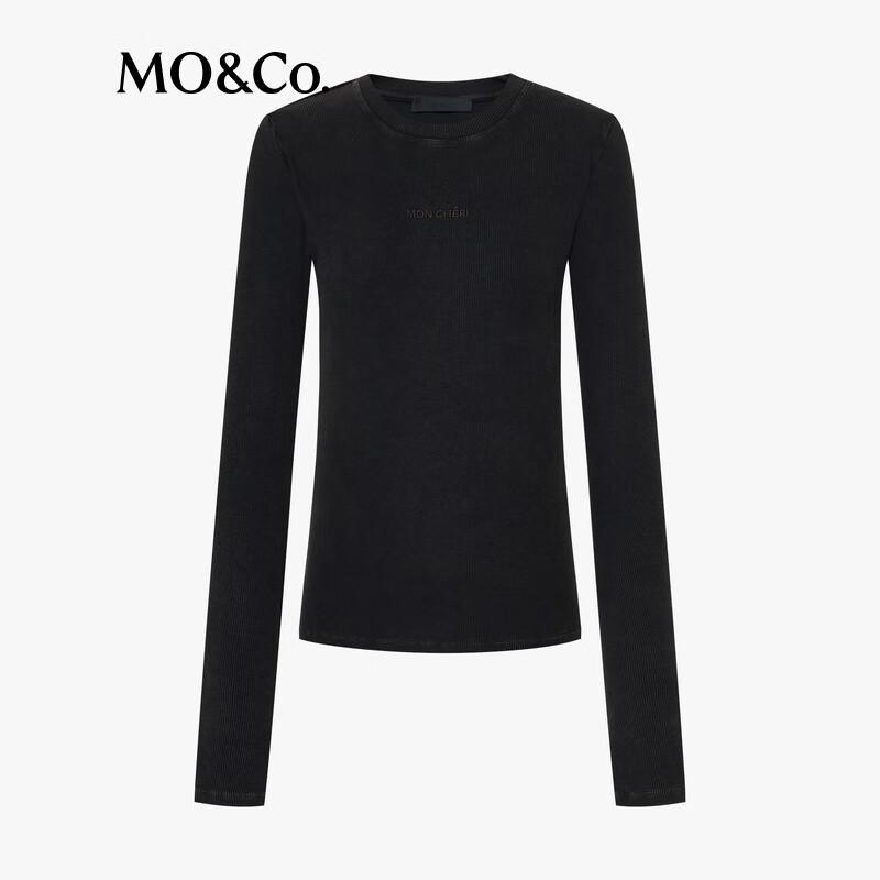MO&Co. Women's Letter Print Slim Fit Tee