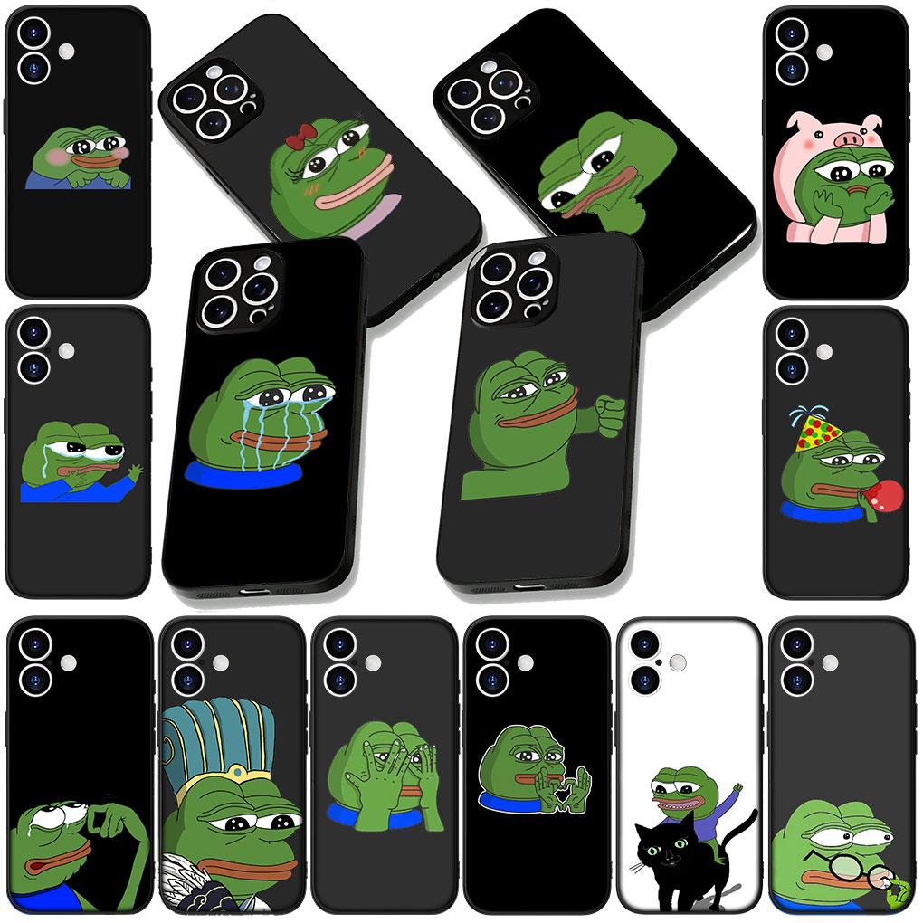 Funny Sad Frog Pepe Casing Phone Cover for Samsung Galaxy A05 A06 A14 A50 A51 A52 A12 A13 A23 A70 A07 A25 A26 M53 A56 Soft Case