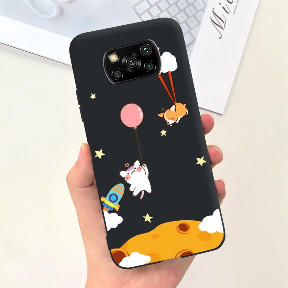 Pro Xiaomi Poco X3 Pro Pouzdro Poco X3 NFC Kryt Květina Roztomilý Kočka Malba Nárazník Skořápka Na PocoX3 X3Pro x3nfc Měkký Luxusní Silikon