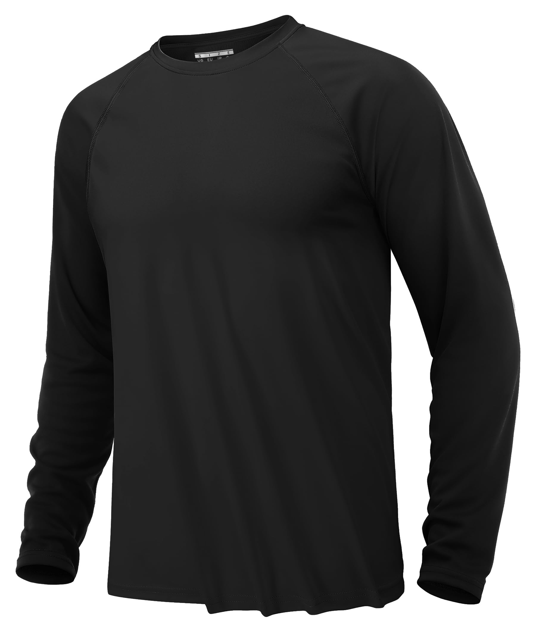 

С длинным рукавом для гольфа UV Пот Быстро Сохнущая для бега Работа XL [KEFITEVD] Футболка Мужская, Спорт, Одежда, Защита, Впитывающая, Сушка, Одежда, Бег трусцой, Велоспорт, чёрный