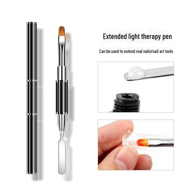 Dual-headed Metal Nail Art Pen for Color Adjustment and Embossing, Ideal for Professional Nail Salons.
