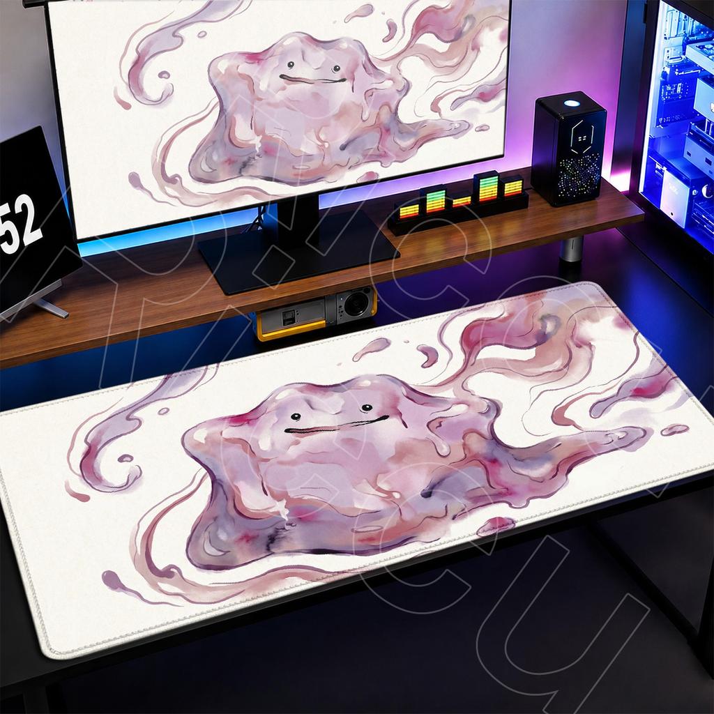 Mousepad Locking Edge Rubber Desk Mat PC Accessories XXL Pokemon Ditto 90x40cm Carpet Computer Washable Office Game Keyboard Rug