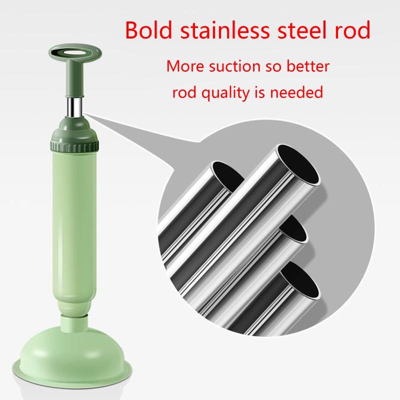 Rubber Toilet Plunger Telescoping Aluminum Handle All-Angle Design Commercial Grade Toilet Clog Remover for Toilet Drain