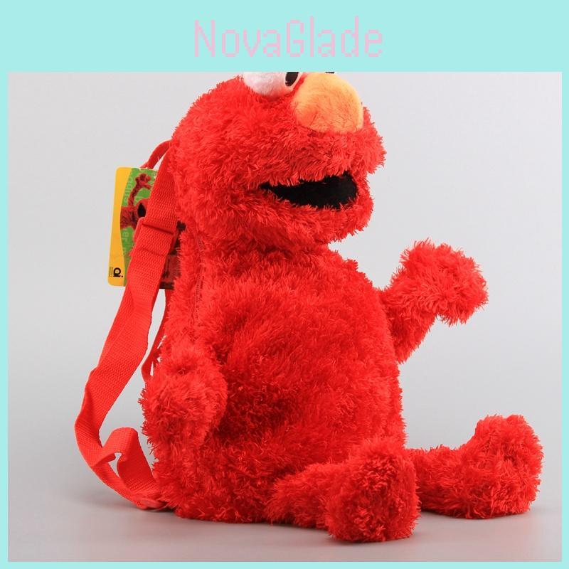 Entzückender Sesamstraßen Plüschrucksack mit Elmo, Krümelmonster und Bibo Design