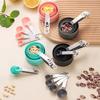 4/8Pcs/Set Plastic Multi Purpose Measuring Cup Measuring Spoon Stainless Steel Handle With Graduated Measuring Baking Tools