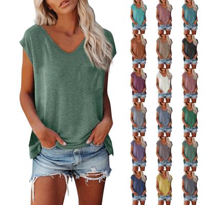 Summer Tops For Women 2024 Casual Loose Fit Short Sleeve Shirts Comfy Lightweight