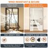 Magnetic Screen Door, Side-Opening Double-Sided Magnetic Screen Door, Insect Screen, Polyester Mesh, High-Density Breathable Screen—White