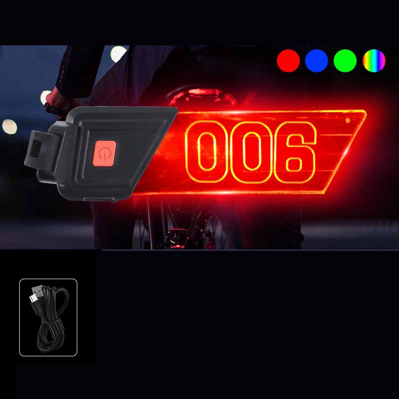 Creative Bike Taillight with Light Plate Design – USB Rechargeable High-Intensity Rear Light for Night Cycling, Road & Mountain Bikes