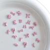 50Pcs Light Pink Bowknot Nail Charms 3D Resin Ribbon Bow Nail Art Decoration Mini Kawaii Bow Tie Manicure Supplies Diy