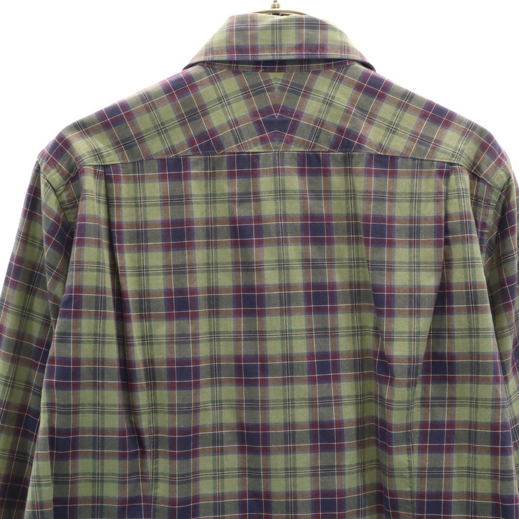 Nano Universe Made In Japan Check Pattern Long Sleeve Someros Co. Cotton Shirt Men's Used