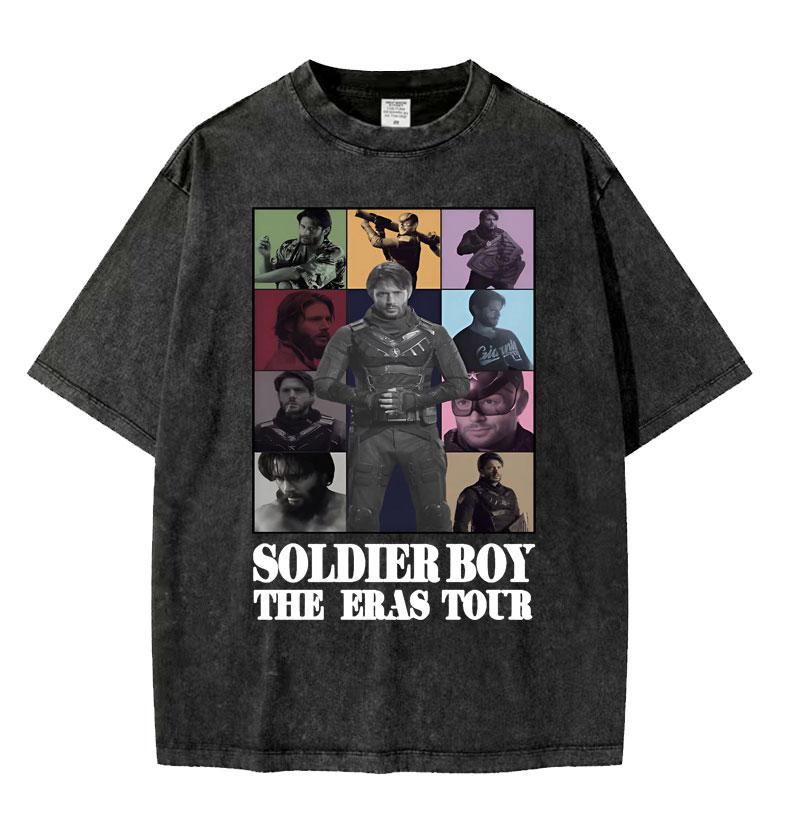 Limited The Boys William Billy Butcher Vintage Washed T Shirts Unisex Harajuku Streetwear Tshirt Oversized Loose Short Sleeve Tees