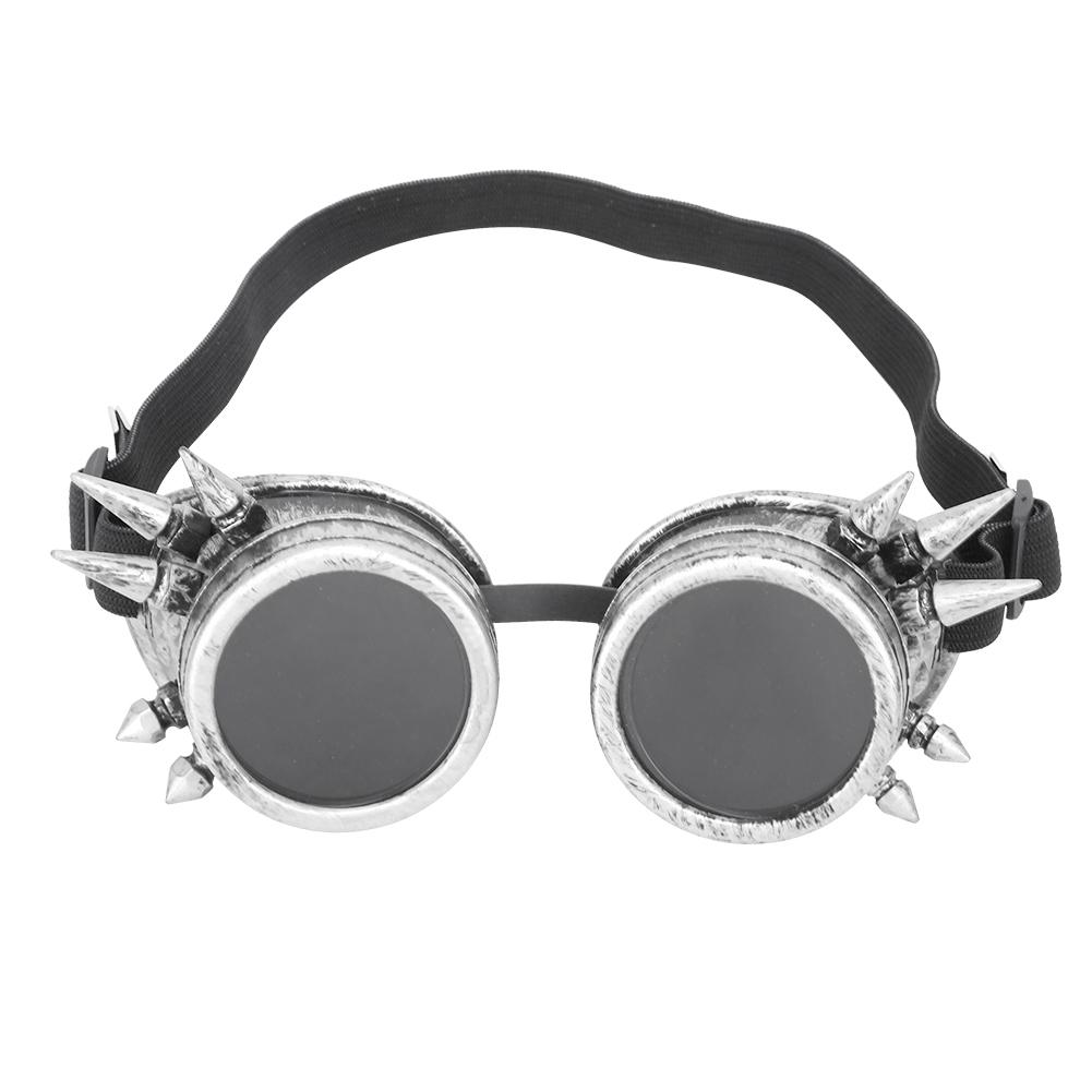 ABS Industrial Vintage Spiked Steampunk Unique Goggles Cycling Glasses Double Layer Windproof Sunglasses