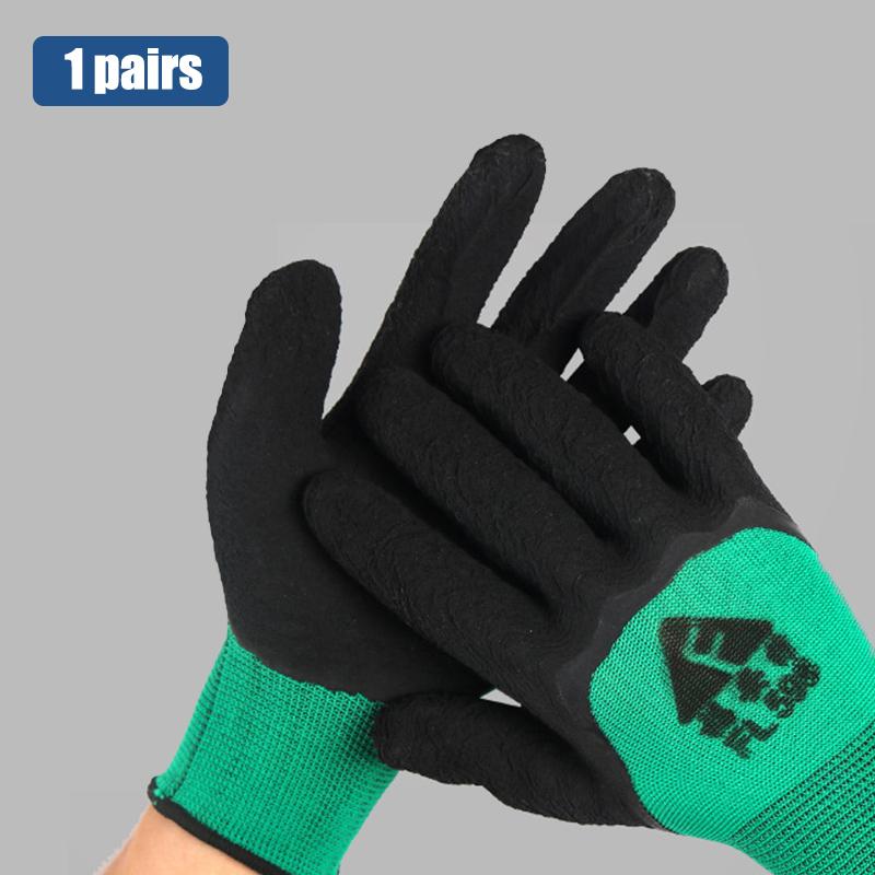 1 pár zimních teplých pneumatik guma odolná proti opotřebení protiskluzové pracovní rukavice nitrilové rukavice konstrukce zahradnické rukavice
