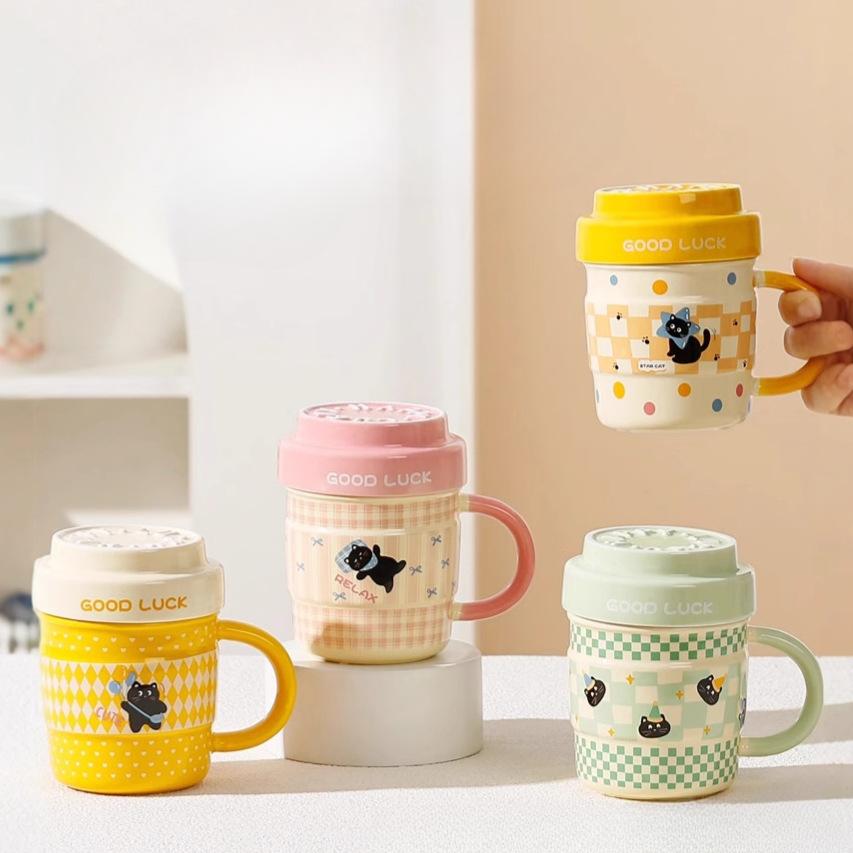 Cute Black Cat Mug Creative Ceramic Cup Home Office Souvenir Coffee Cup Event Gift