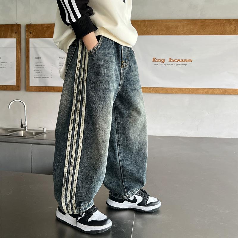 Jungen Weitbeinjeans - Dünner Straight-Schnitt für Frühling & Herbst 2025