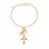 Vintage Alloy With Diamonds Cross Necklace Influx Of Women Metal Chain Necklace