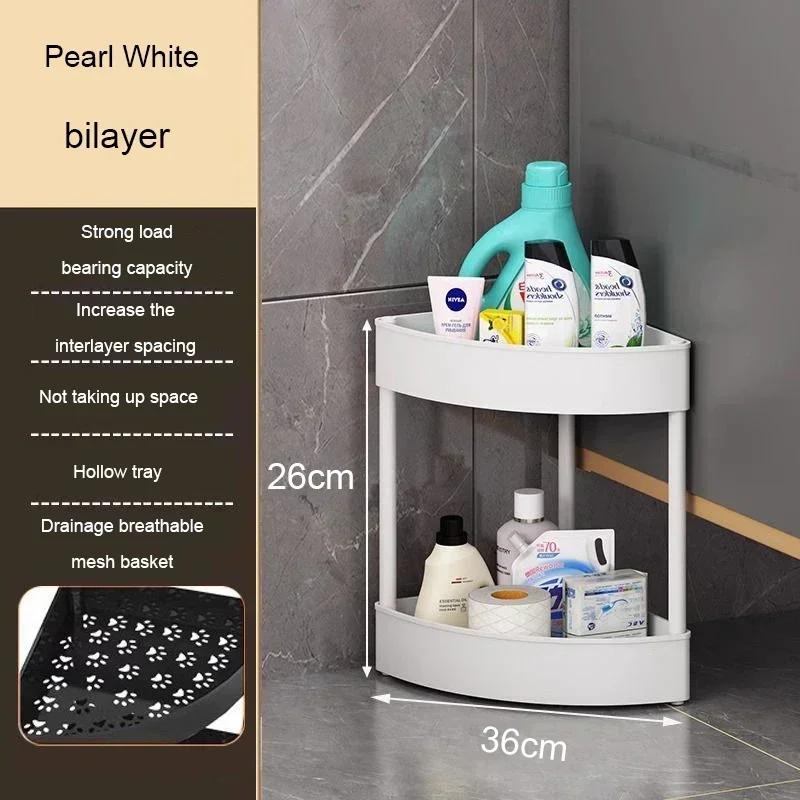 3/4/5 Etagen Lagerregal Rollwagen Bewegliche Badezimmer-Ecke Dreieckregale Badezimmer-Eckschrank Regal Rollender Lagerwagen