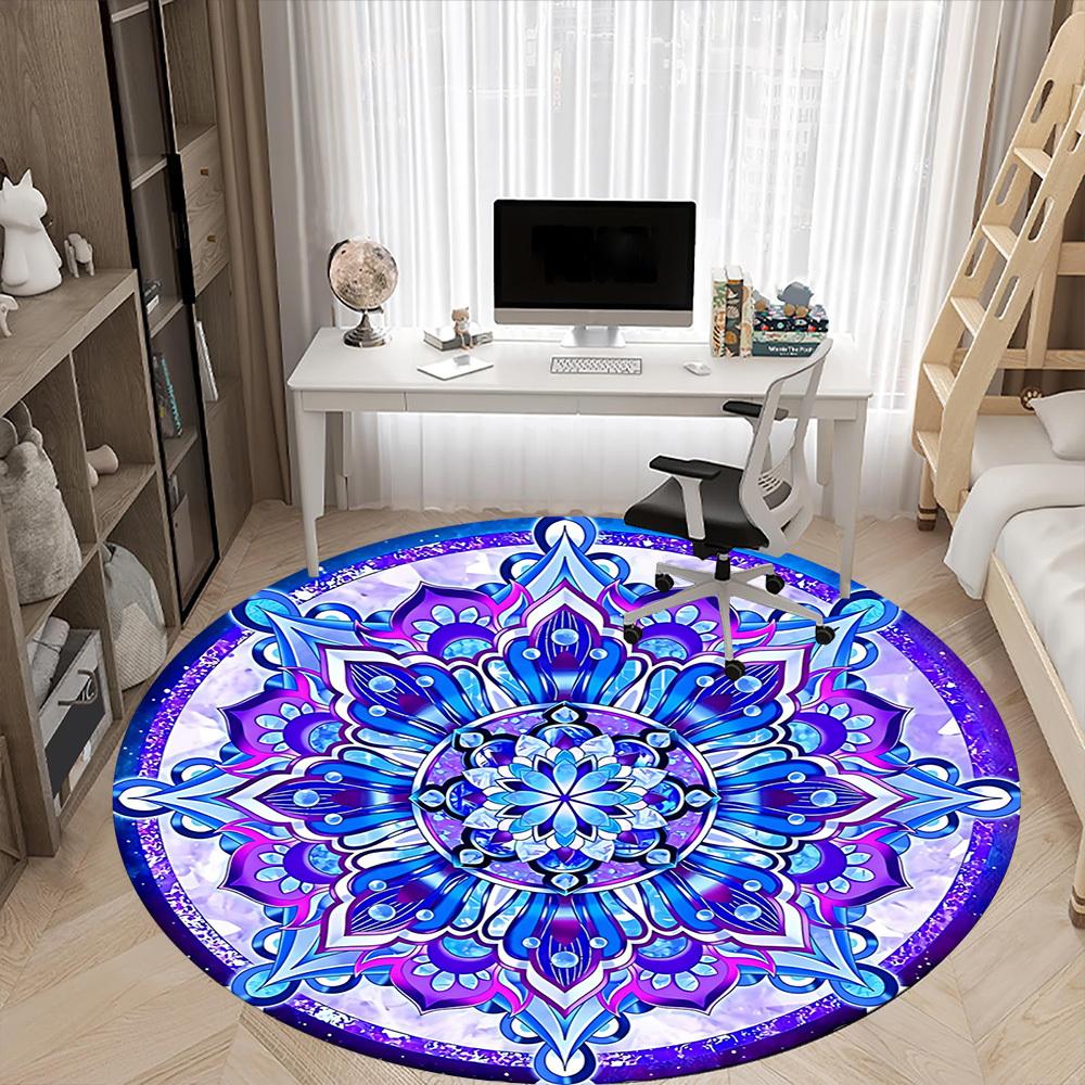 1pc Mandala Chair Carpet for Office - Durable, Ideal for Chair Mats, Stylish & Functional Decorative Rug Yy260130069