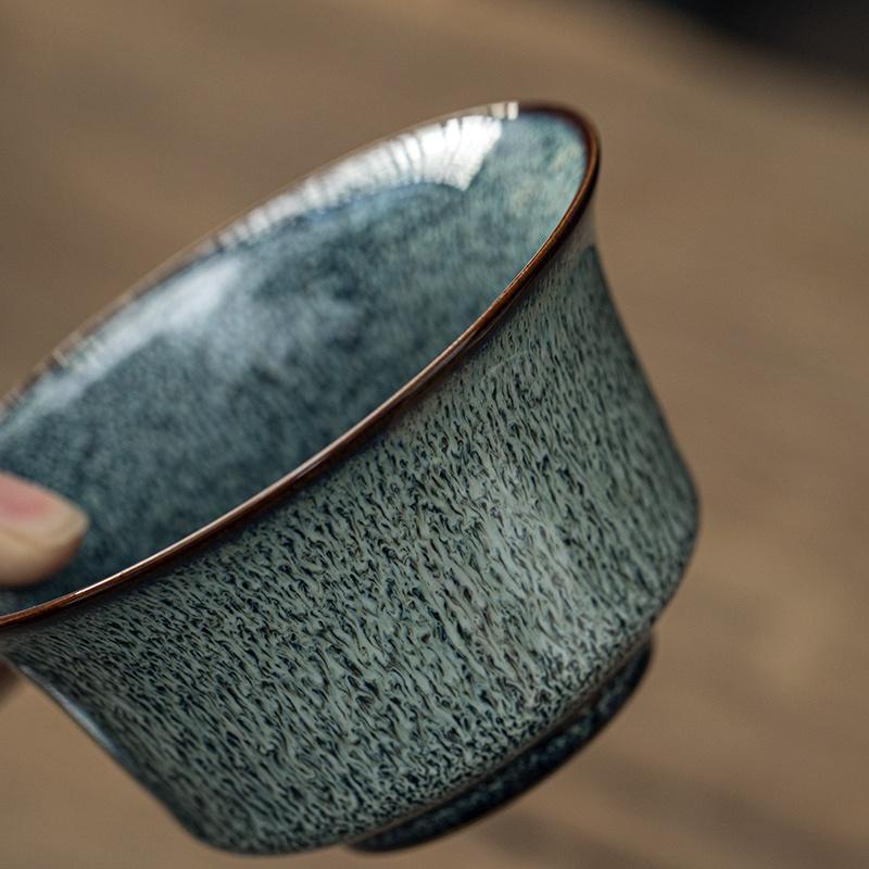 160ml Ceramic Gaiwan Kiln Change Handheld Tea Bowl Japanese Style Sancai Gaiwan