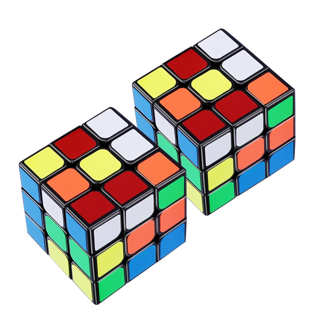 XMD Magic Set of 2 Competition 3x3 Magic Brain Educational Toy Cube, Cubes, Square, Pop-Proof, Training,