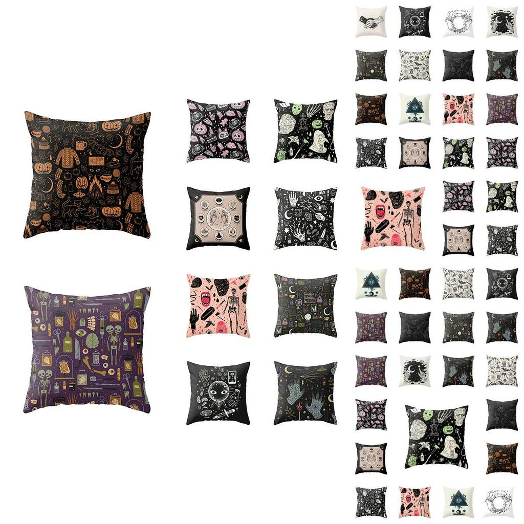 Fronha de Almofada com Estampa de Halloween Super Macia Ideal para Decoração de Casa e Presentes