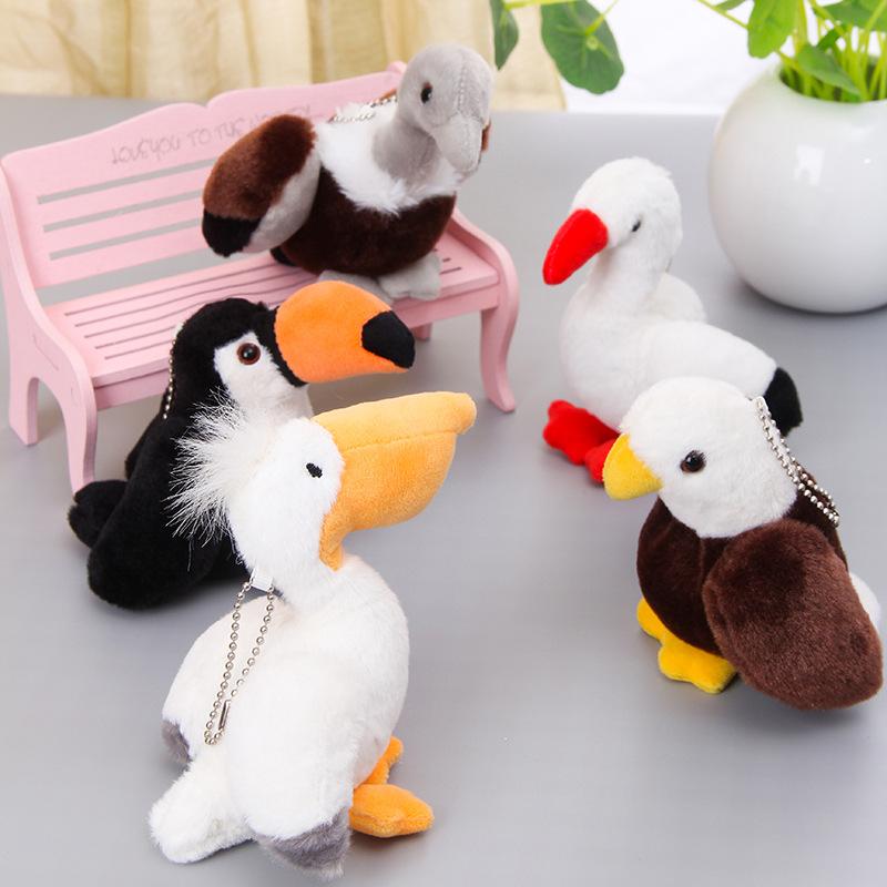 

Plush Toy Simulation Bird White-headed Bird Small Doll 10cm красный
