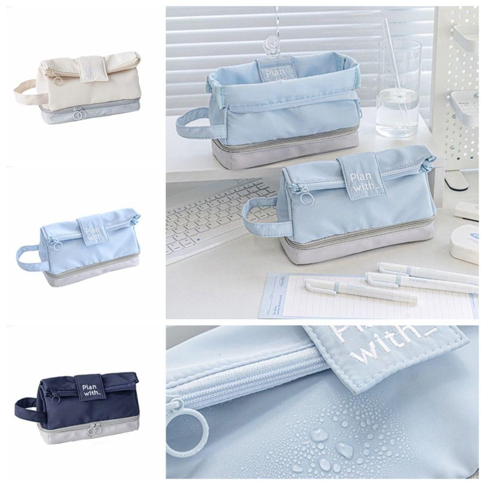 Cosmetic Pouch Pencil Bag Desktop Organizer Stationery Bag Creative   Stationery
