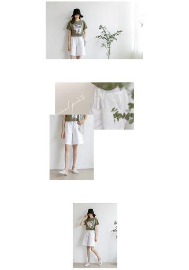 Dames Casual Shorts met Hoge Taille van Katoenen Twill - Los, Kreukvrij, Wijde Pijpen, Grote Maten, Zomerstijl
