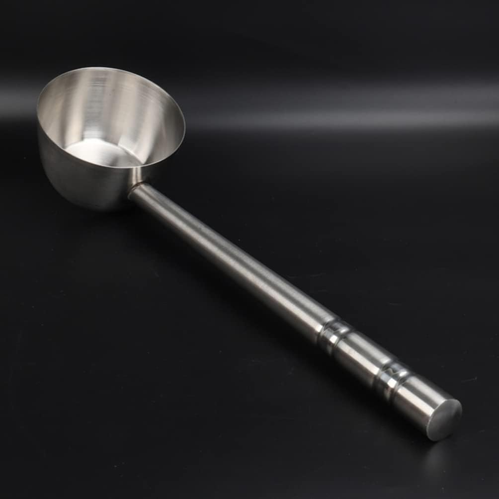 Hemoton Stainless Steel Water Ladle Household Soup Spoon with Capacity for Kitchen Hotel Restaurant Canteen Use Stylish Design for Modern Decor